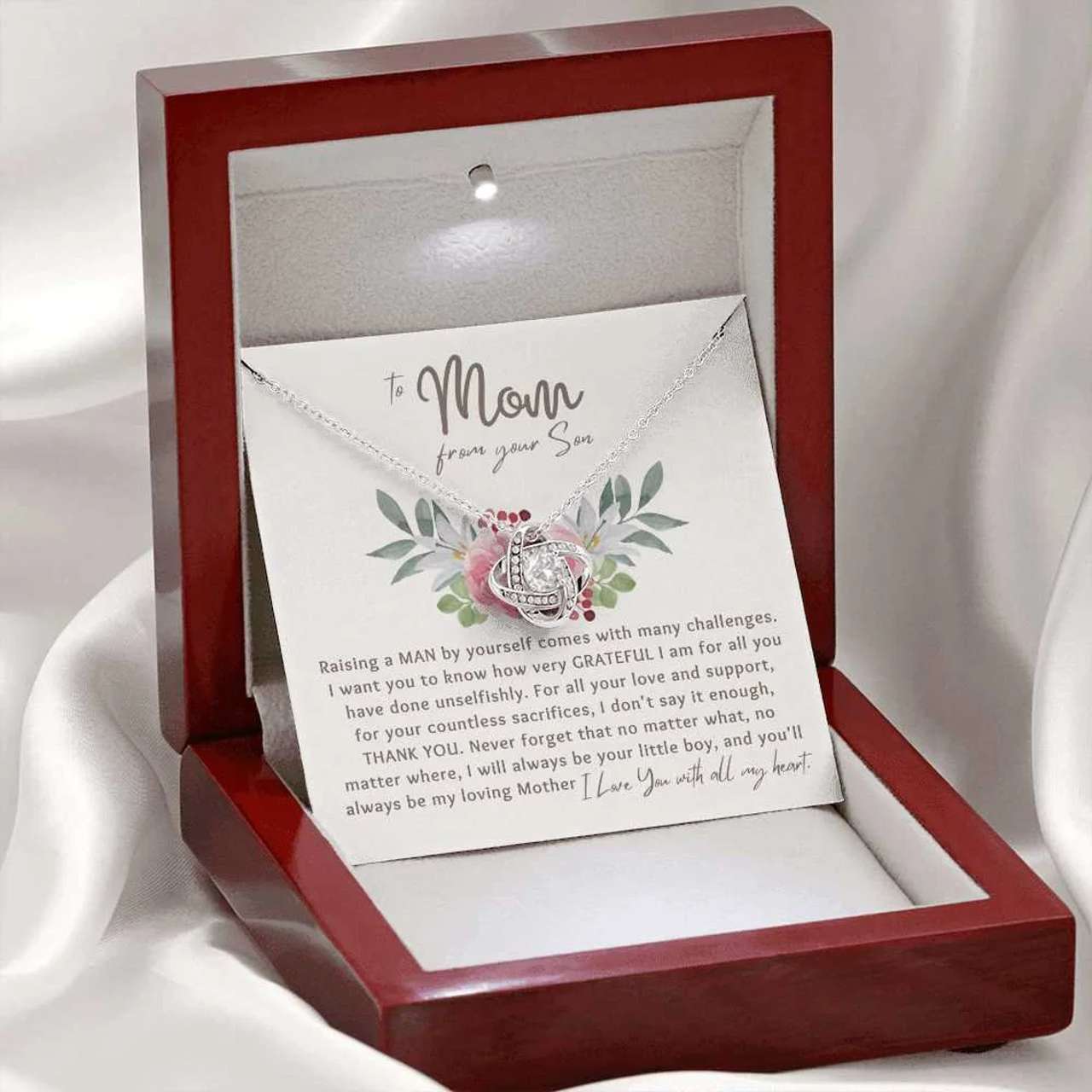 Mom Necklace, Gift To Single Mom From Son Always Be My Loving Mother Necklace Gifts for Mother (Mom) Rakva