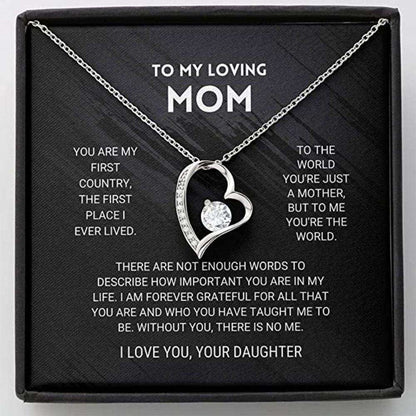 Mom Necklace Gift “ You’Re The World Necklace, Mother Daughter Necklace Gifts For Daughter Rakva