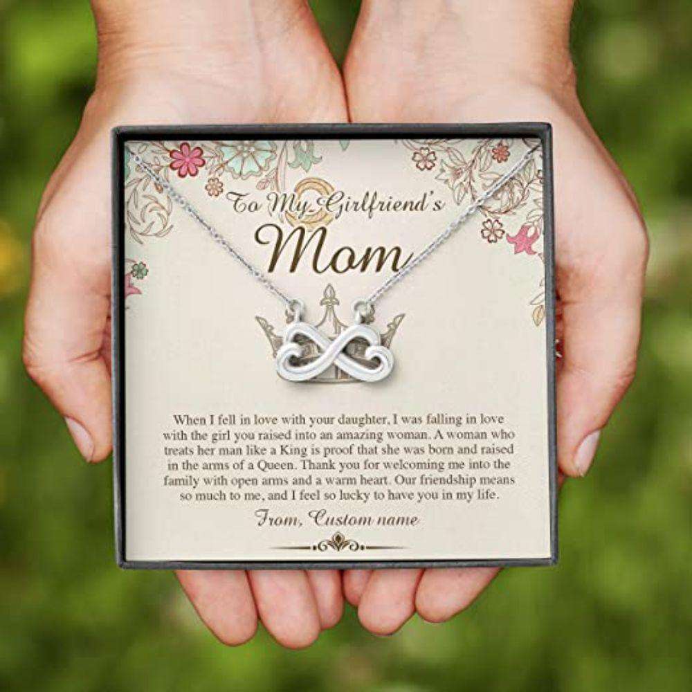 Mom Necklace, Girlfriend’S Mom Necklace Gift, Presents For Mother Gifts, Queen Thank Luck Gifts for Mother (Mom) Rakva