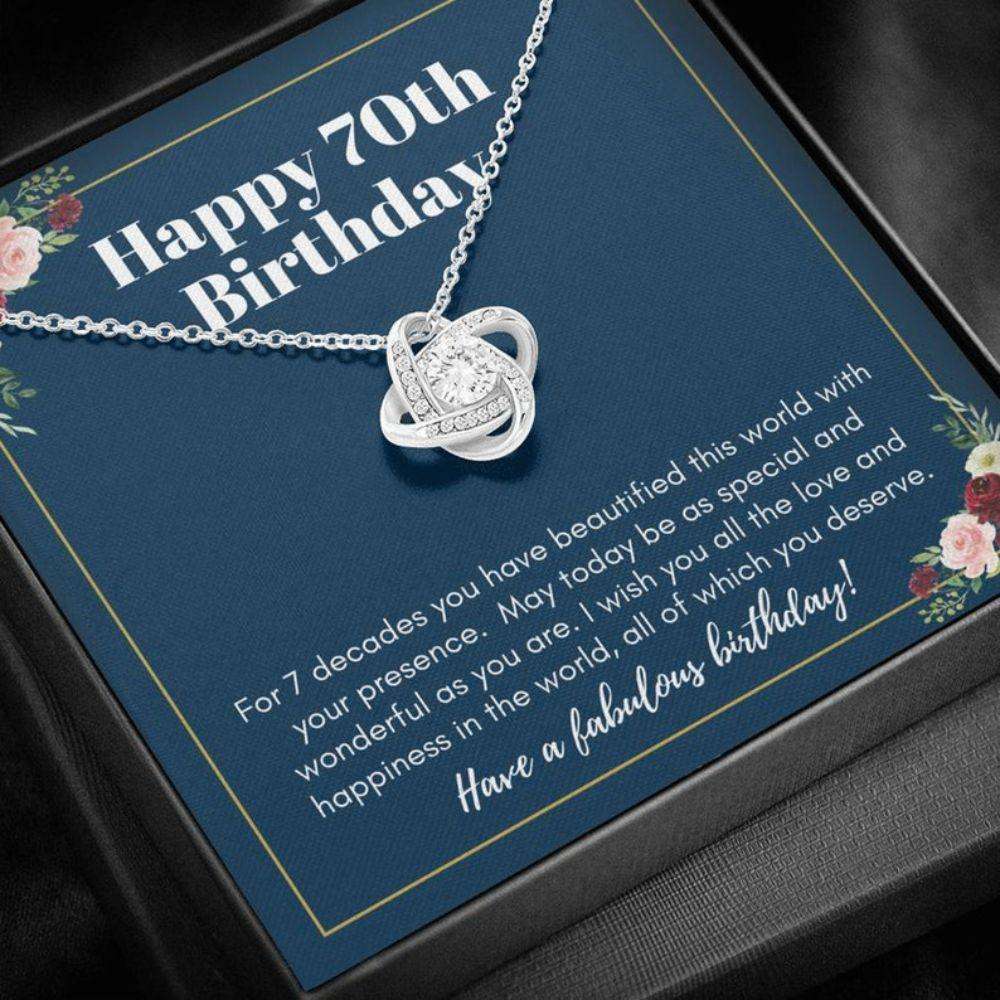 Mom Necklace, Grandmother Necklace 70Th Birthday Necklace For Mom, Grandma, Friend, Nan, Nana, Sister, Happy Birthday Necklace Gifts for Grandmother Rakva