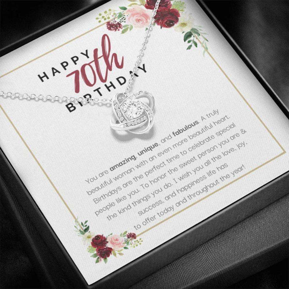 Mom Necklace, Grandmother Necklace 70Th Birthday Necklace Gift, Happy Birthday Meaningful Necklace For Her, Grandma Necklace Gifts for Grandmother Rakva