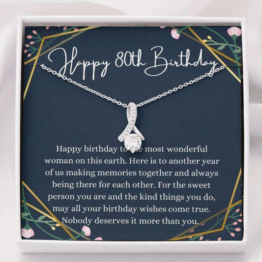 Mom Necklace, Grandmother Necklace, 80Th Birthday Necklace, 80Th Birthday Gift For Her, Eightieth Birthday Gift Gifts for Grandmother Rakva