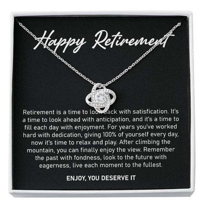 Mom Necklace, Grandmother Necklace, Mom Necklace, Retirement Gifts For Women, Retirement Necklace, Happy Retirement Love Knot Necklace For Women Gifts for Grandmother Rakva