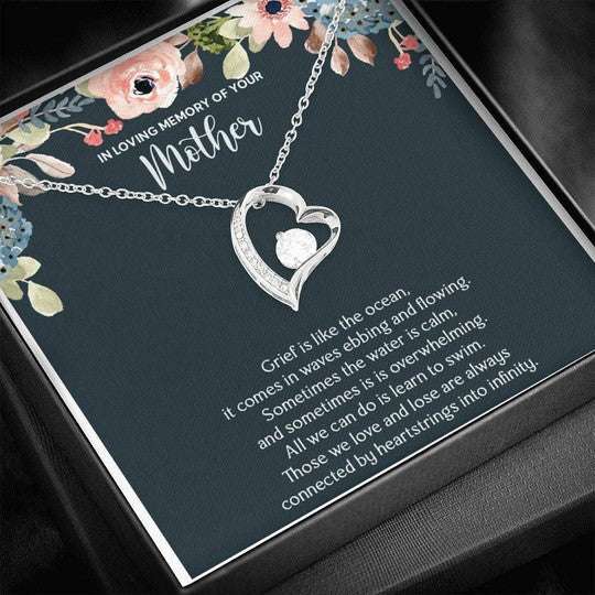 Mom Necklace, Grief Is Like The Ocean Forever Love Necklace For Mom Gifts for Mother (Mom) Rakva