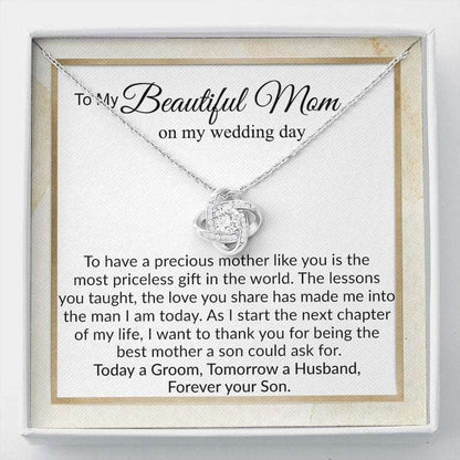 Mom Necklace, Groom To Mother Gift, Son To Mother On Wedding Day Necklace, Mother Of The Groom Gift From Son, Mom Wedding Gift From Son Gifts for Mother (Mom) Rakva