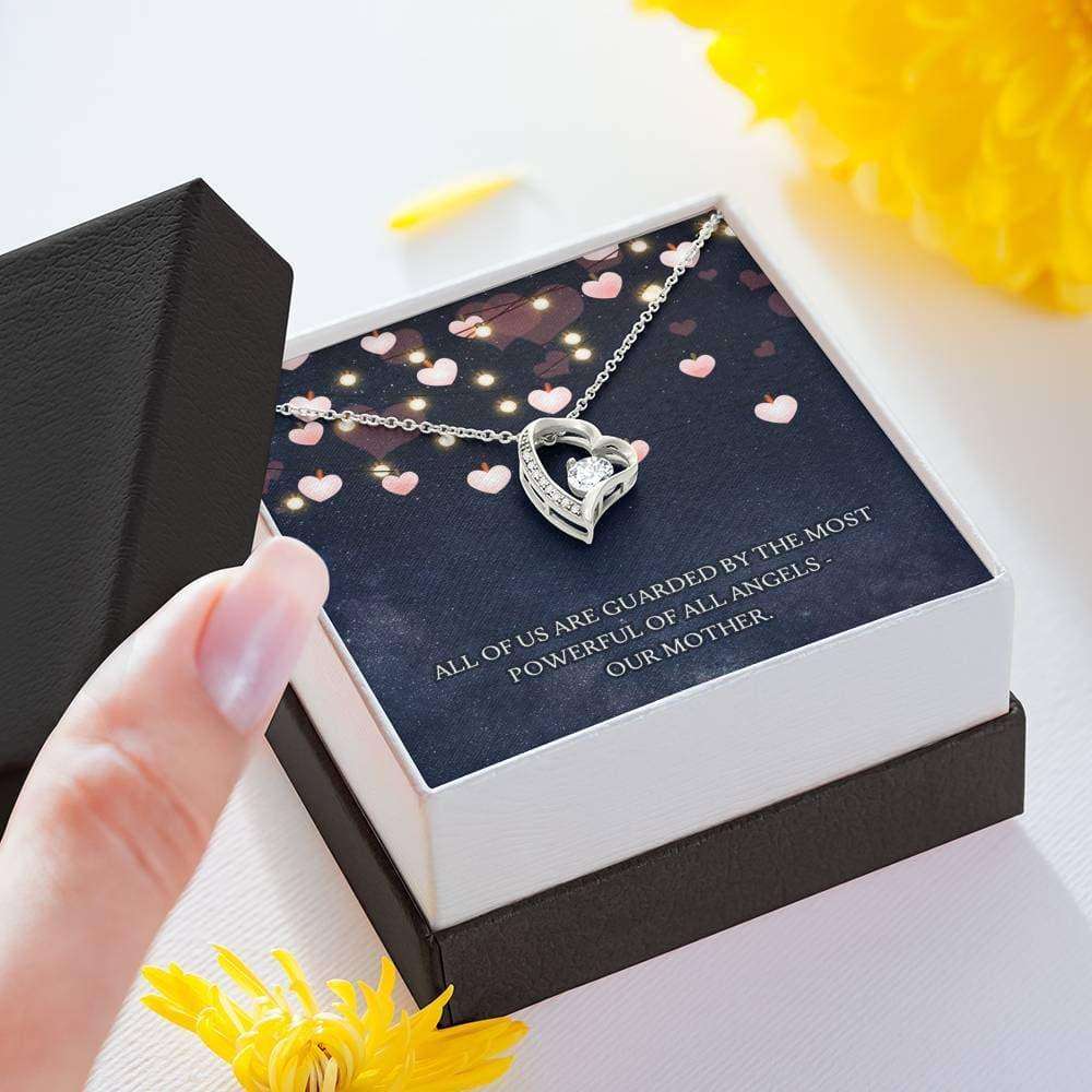 Mom Necklace, Guarded By Our Mother Forever Love Necklace Gifts for Mother (Mom) Rakva