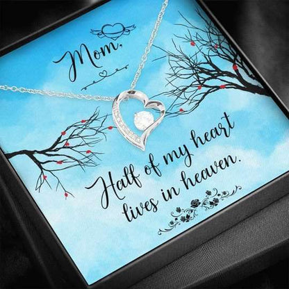 Mom Necklace, Half Of My Heart Forever Love Necklace Gifts For Mom Gifts for Mother (Mom) Rakva