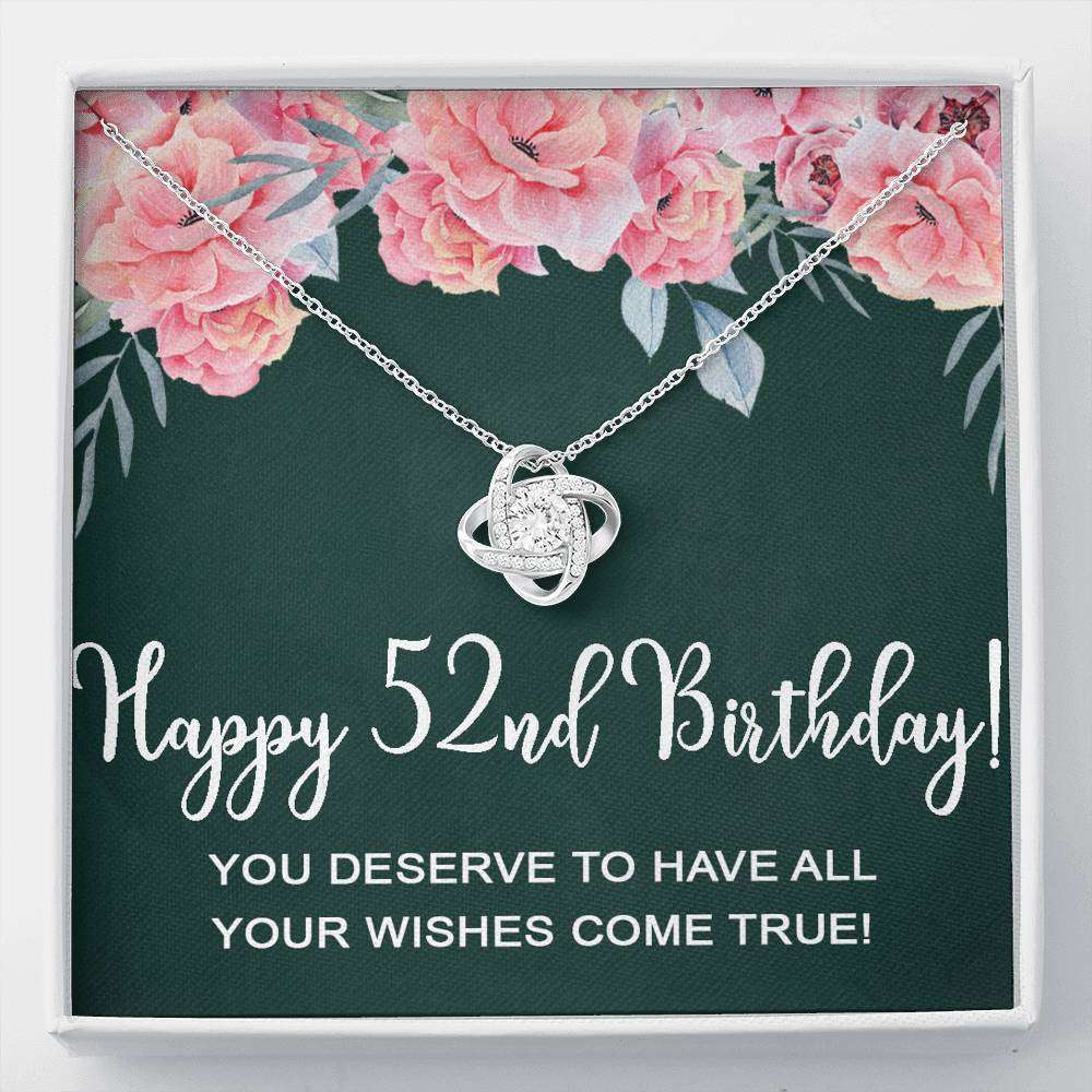 Mom Necklace, Happy 52Nd Birthday Necklace Gifts For Women, 52 Years Old Mom Necklace For Karwa Chauth Rakva