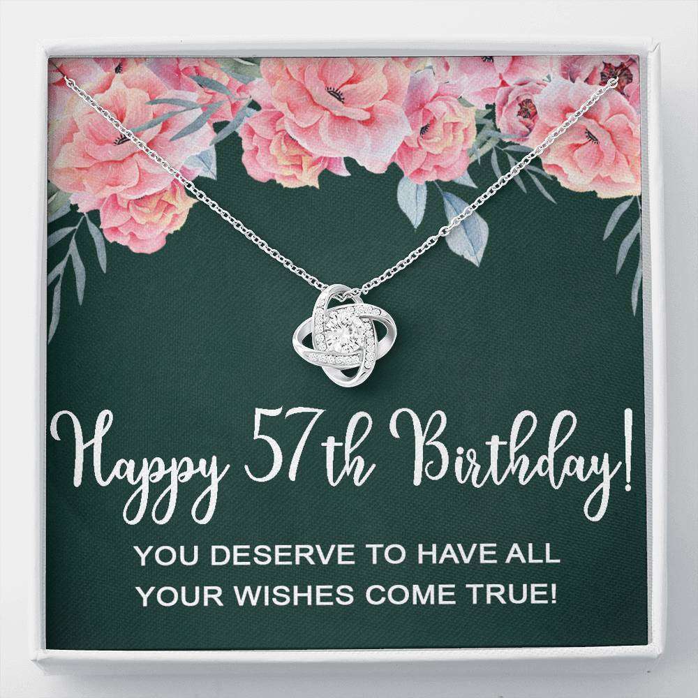 Mom Necklace, Happy 57Th Birthday Necklace Gifts For Women, 57 Years Old Mom Necklace For Karwa Chauth Rakva