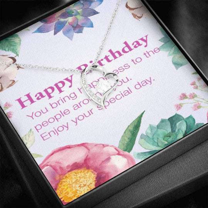 Mom Necklace, Happy Birthday Gift For Mom Forever Love Necklace Enjoy Your Special Day Gifts for Mother (Mom) Rakva