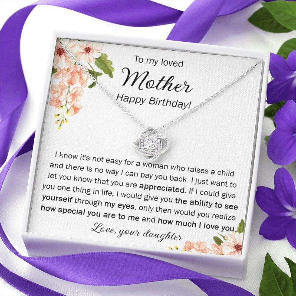 Mom Necklace, Happy Birthday Necklace For Mother, Mother Birthday Present From Daughter, Gift To Mother From Daughter On Her Birthday Gifts For Daughter Rakva