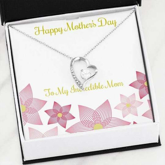 Mom Necklace, Happy Mother’S Day Forever Love Necklace Gift For Mom Gifts for Mother (Mom) Rakva