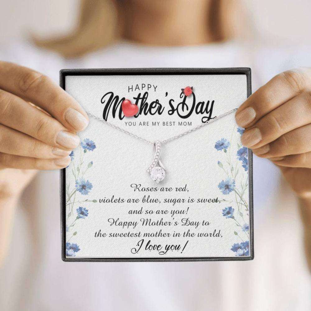 Mom Necklace, Happy Mother�S Day Gift, Necklace For Mom, Lovely Message From Daughter To Mom On Mothers Day, Mom Gifts Gifts For Daughter Rakva