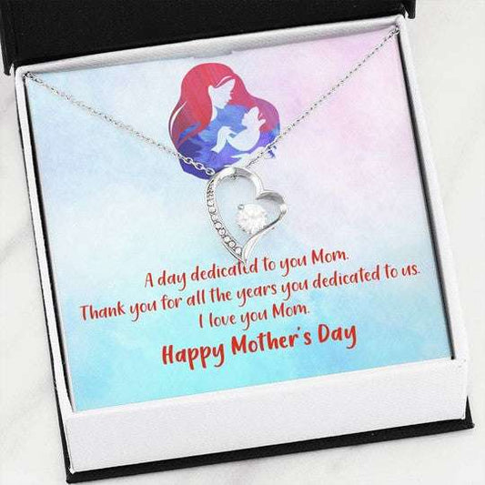 Mom Necklace, Happy Mother’S Day Necklace Gift For Mom Forever Love Necklace Gifts for Mother (Mom) Rakva