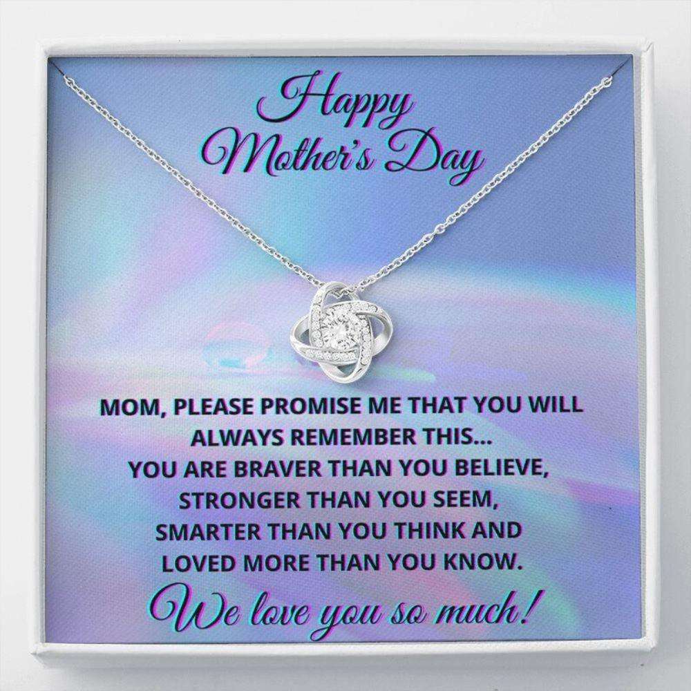 Mom Necklace, Happy Mother’S Day Necklace Gift For Mom From Daughter Son, Cute Gift For Mom Gifts For Daughter Rakva