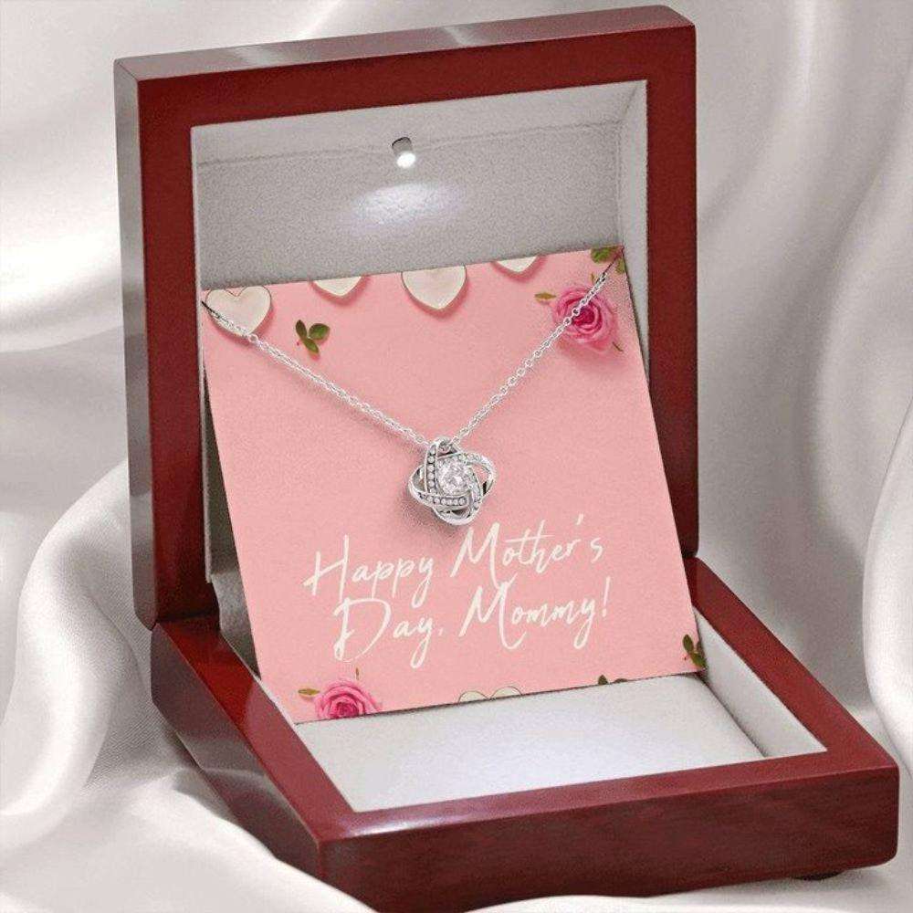 Mom Necklace, Happy Mother’S Day Necklace Gift, Gift For Her Best Mother, Love Knot Necklace Gift For Mom Gifts for Mother (Mom) Rakva