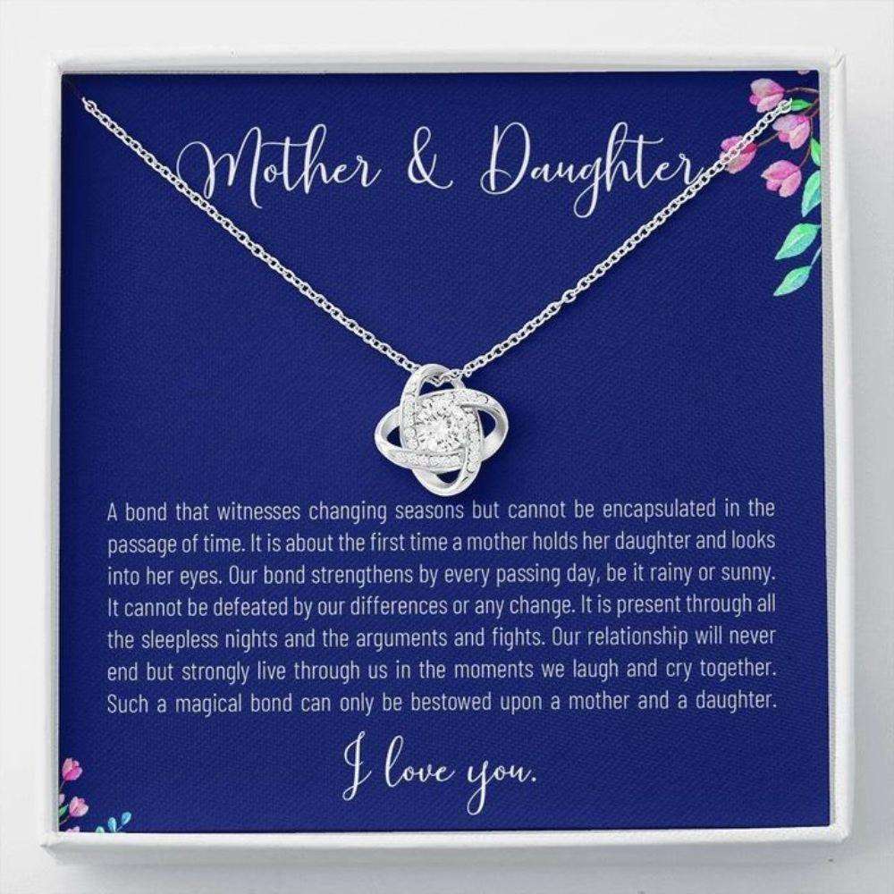 Mom Necklace, Happy Mother’S Day Necklace Gift, Mother And Daughter, A Bond Cannot Be Encapsulated In The Passage Of Time Gifts For Daughter Rakva