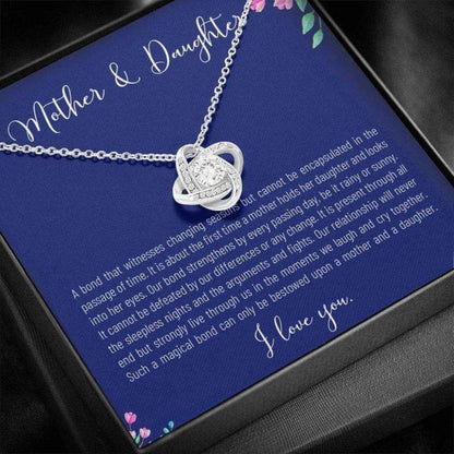 Mom Necklace, Happy Mother’S Day Necklace Gift, Mother And Daughter, A Bond Cannot Be Encapsulated In The Passage Of Time Gifts For Daughter Rakva