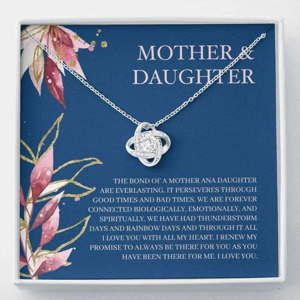 Mom Necklace, Happy Mother’S Day Necklace Gift, The Bond Of A Mother And A Daughter Is Everlasting, Necklace Gift For Mom Gifts For Daughter Rakva