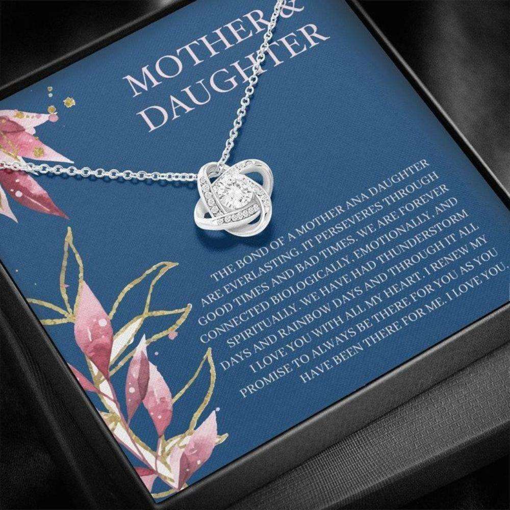 Mom Necklace, Happy Mother’S Day Necklace Gift, The Bond Of A Mother And A Daughter Is Everlasting, Necklace Gift For Mom Gifts For Daughter Rakva