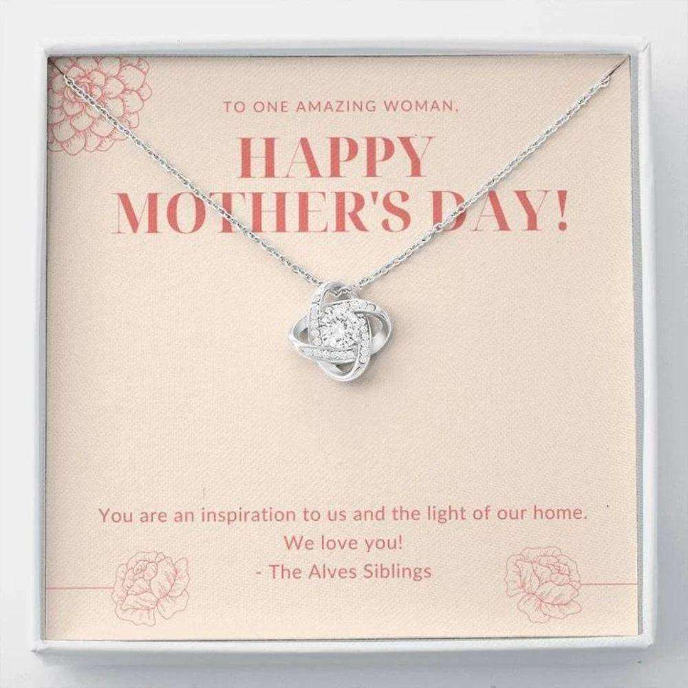 Mom Necklace, Happy Mother’S Day Necklace Gift, You Are An Inspiration For Us And The Light To Our Home Necklace Gift For Mom Gifts for Mother (Mom) Rakva