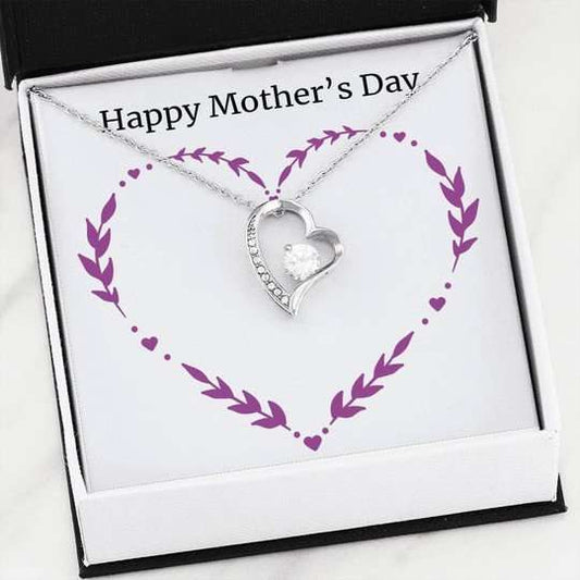 Mom Necklace, Happy Mother’S Day Purple Forever Love Necklace For Mom Gifts for Mother (Mom) Rakva