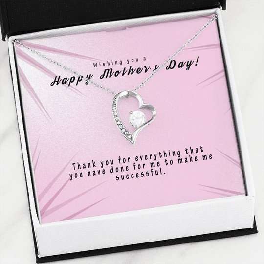 Mom Necklace, Happy Mother’S Day Thank You For Everything Forever Love Necklace Gift For Mom Gifts for Mother (Mom) Rakva