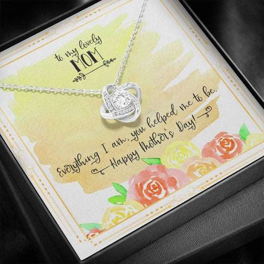 Mom Necklace, Happy Mother’S Day You Helped Me To Be Everything I Am, Necklace Gifts For Mom Gifts for Mother (Mom) Rakva