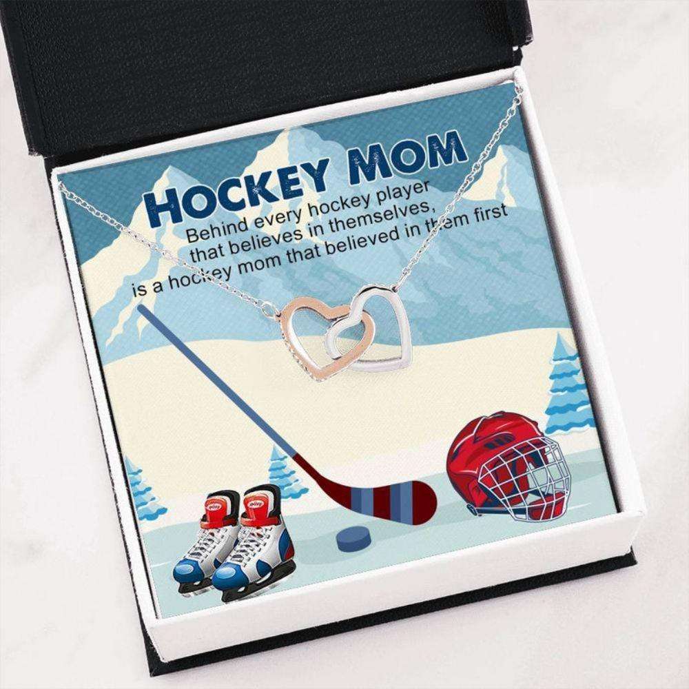 Mom Necklace, Hockey Mom Gift “ Necklace For Hockey Mom “ Mom Message Necklace “ Proud Hockey Mom “ Sentimental Gift Gifts for Mother (Mom) Rakva