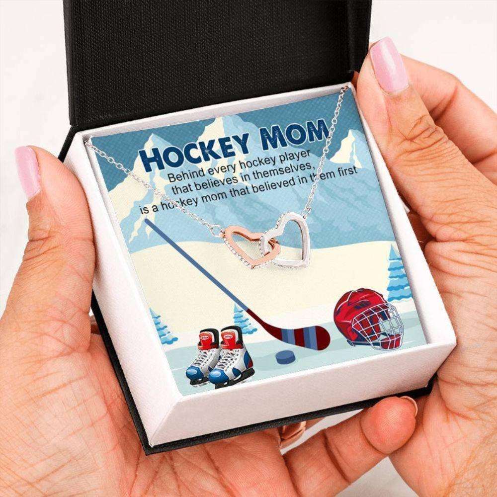 Mom Necklace, Hockey Mom Gift “ Necklace For Hockey Mom “ Mom Message Necklace “ Proud Hockey Mom “ Sentimental Gift Gifts for Mother (Mom) Rakva