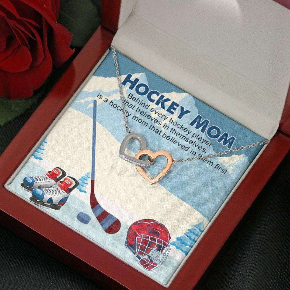 Mom Necklace, Hockey Mom Gift “ Necklace For Hockey Mom “ Mom Message Necklace “ Proud Hockey Mom “ Sentimental Gift Gifts for Mother (Mom) Rakva