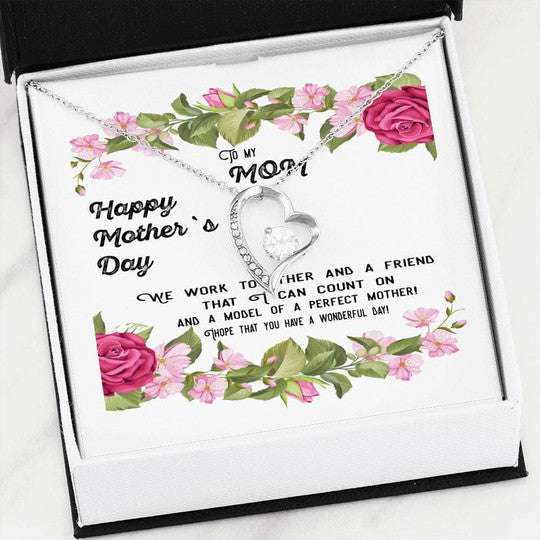 Mom Necklace, Hope That You Have A Wonderful Day Forever Love Necklace For Mom Gifts for Mother (Mom) Rakva