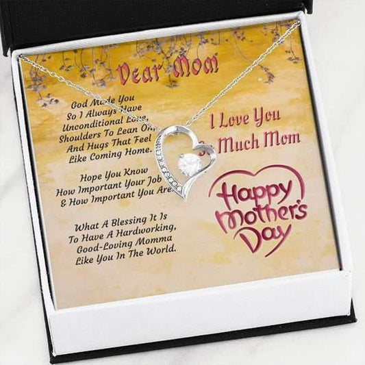 Mom Necklace, Hope You Know How Important Your Job Forever Love Necklace For Mom Gifts for Mother (Mom) Rakva