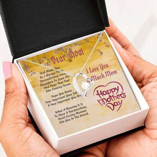Mom Necklace, Hope You Know How Important Your Job Forever Love Necklace For Mom Gifts for Mother (Mom) Rakva