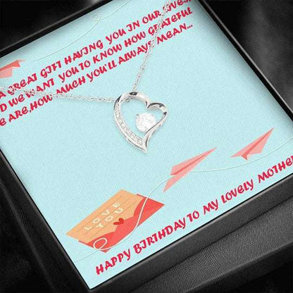 Mom Necklace, How Much You’Ll Always Mean Forever Love Necklace Birthday For Mom Gifts for Mother (Mom) Rakva