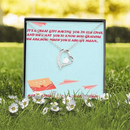 Mom Necklace, How Much You’Ll Always Mean Forever Love Necklace Birthday For Mom Gifts for Mother (Mom) Rakva