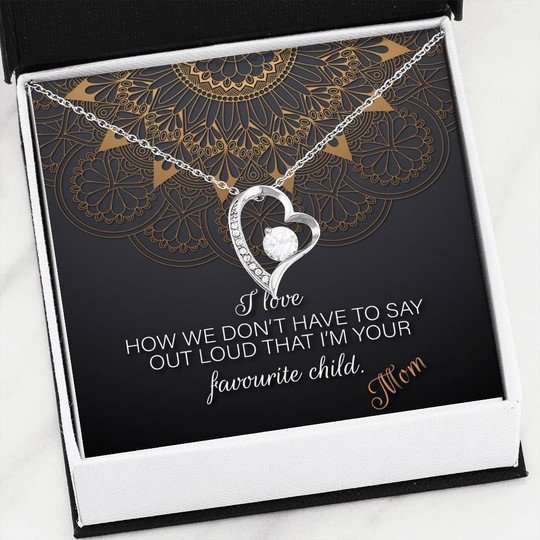 Mom Necklace, How We Don’T Have To Say Out Loud Forever Love Necklace For Mom Gifts for Mother (Mom) Rakva