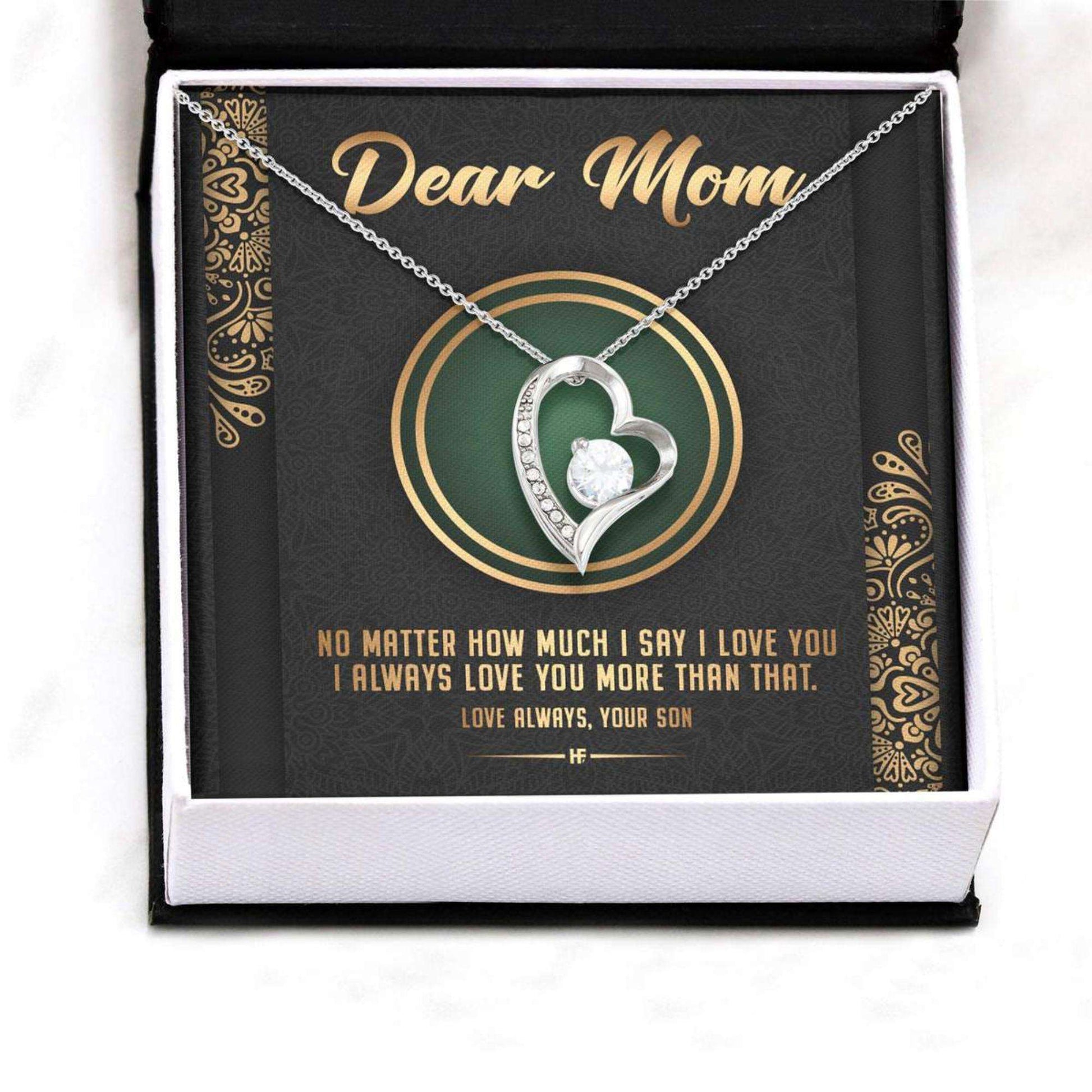 Mom Necklace, I Always Love You More Than That Necklace Gifts for Mother (Mom) Rakva