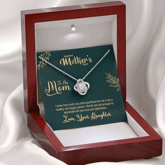 Mom Necklace, I Appreciate All Your Love And Dedication Gift For Mom Love Knot Necklace Gifts for Mother (Mom) Rakva