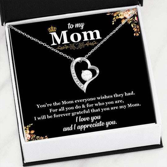 Mom Necklace, I Appreciate You Forever Love Necklace Gift For Mom Gifts for Mother (Mom) Rakva
