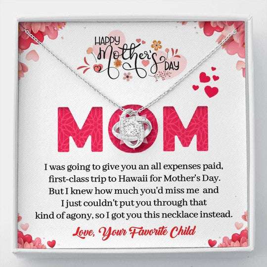 Mom Necklace, I Got You This Necklace Instead Gift For Mom Love Knot Necklace Gifts for Mother (Mom) Rakva