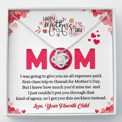 Mom Necklace, I Got You This Necklace Instead Gift For Mom Love Knot Necklace Gifts for Mother (Mom) Rakva