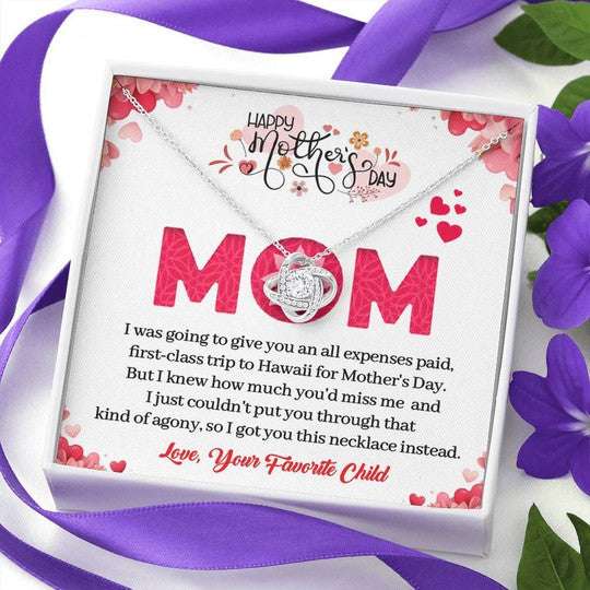 Mom Necklace, I Got You This Necklace Instead Gift For Mom Love Knot Necklace Gifts for Mother (Mom) Rakva