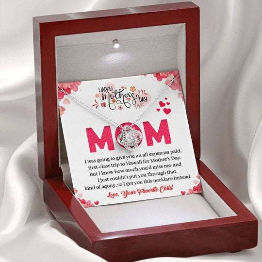 Mom Necklace, I Got You This Necklace Instead Gift For Mom Love Knot Necklace Gifts for Mother (Mom) Rakva