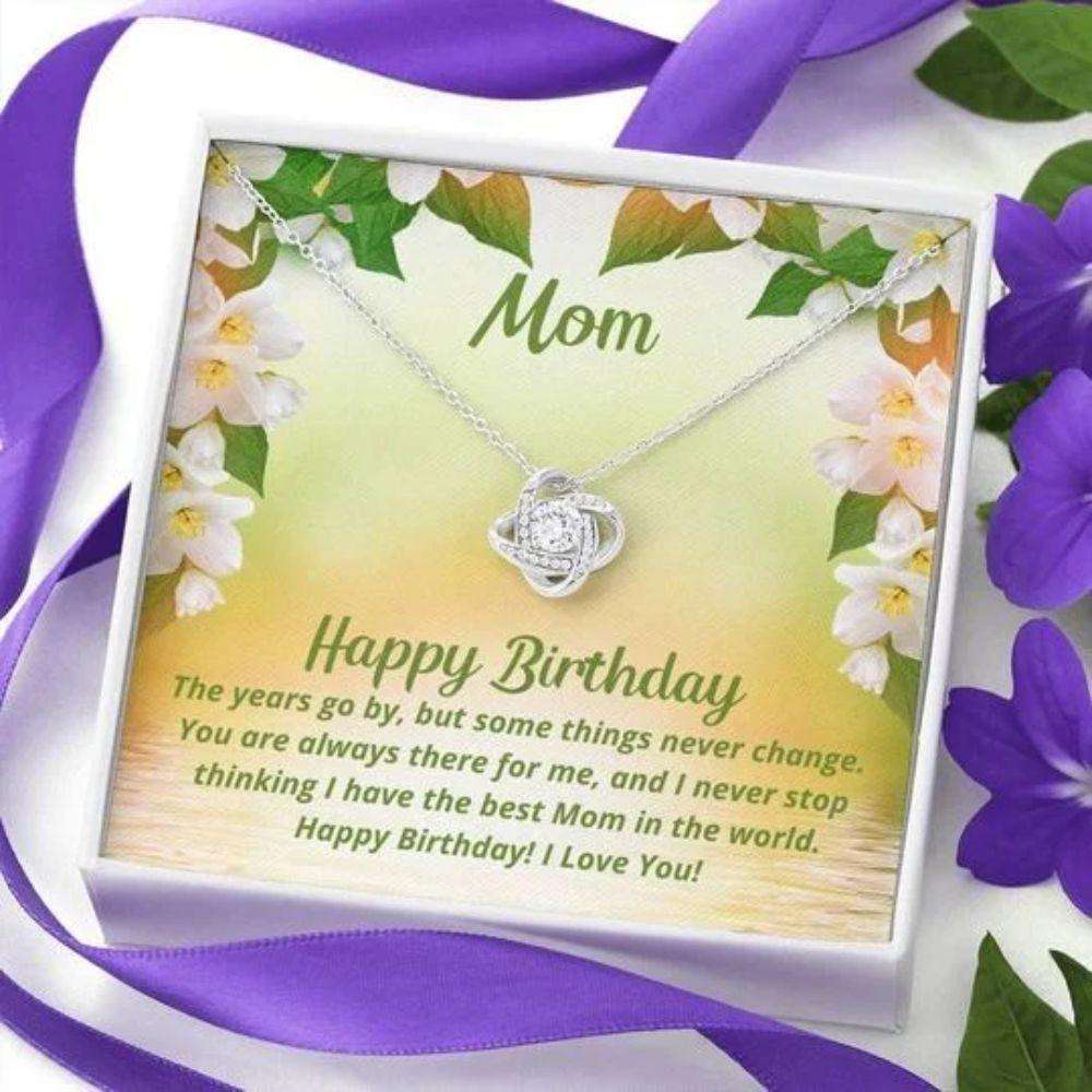 Mom Necklace, I Have The Best Mom In The World Gift For Mom Love Knot Necklace With Mahogany Style Gift Box Gifts for Mother (Mom) Rakva