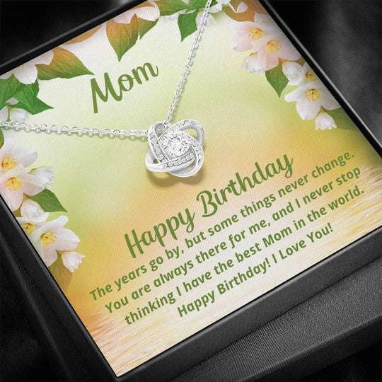 Mom Necklace, I Have The Best Mom In The World Love Knot Necklace Gift For Mom Gifts for Mother (Mom) Rakva