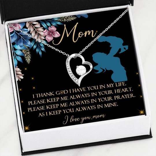 Mom Necklace, I Keep You Always In Mine Forever Love Necklace Gift For Mom Gifts for Mother (Mom) Rakva