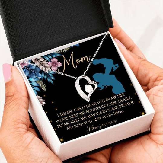 Mom Necklace, I Keep You Always In Mine Forever Love Necklace Gift For Mom Gifts for Mother (Mom) Rakva