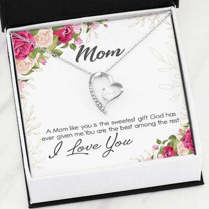 Mom Necklace, I Love You Forever Love Necklace For Mom Gifts for Mother (Mom) Rakva