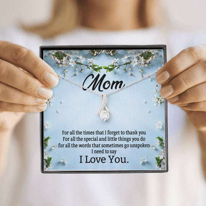 Mom Necklace, I Love You Gift For Mom Flowers Alluring Beauty Necklace Gifts for Mother (Mom) Rakva